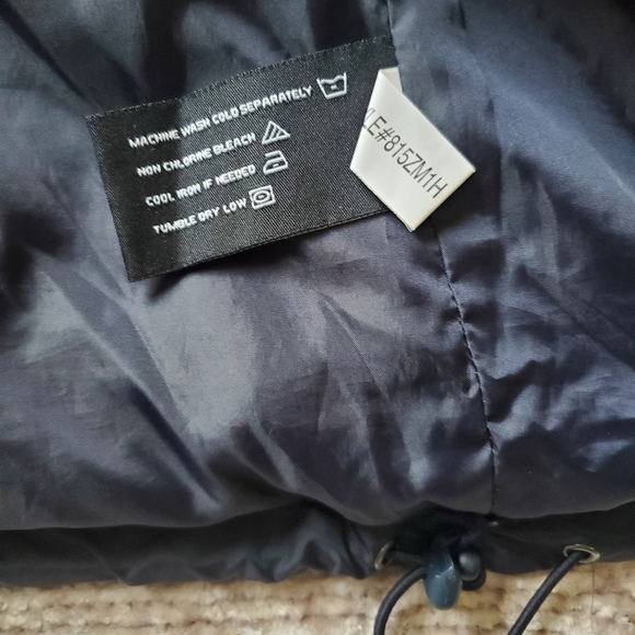 Pelle Pelle Elite Series Black & Blue Mixed Media Puffer Jacket Leather Sleeves - Picture 14 of 16